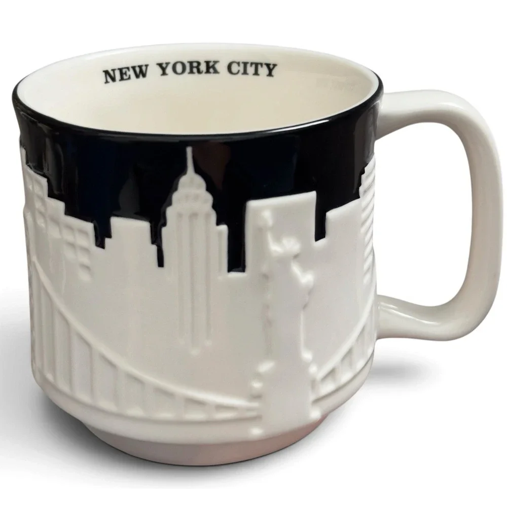 Starbucks 2010 Collector Series New York City 3D Relief Skyline Coffee Mug 16oz